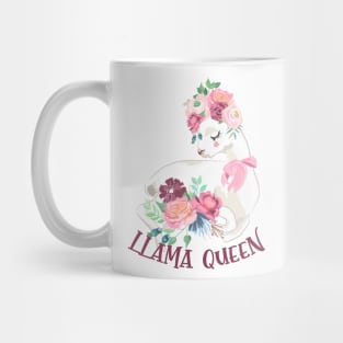 Pretty Llama Queen Design For Alpaca Lovers Mug